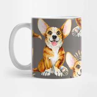 Dogs. Welsh Corgi puppies. Mug